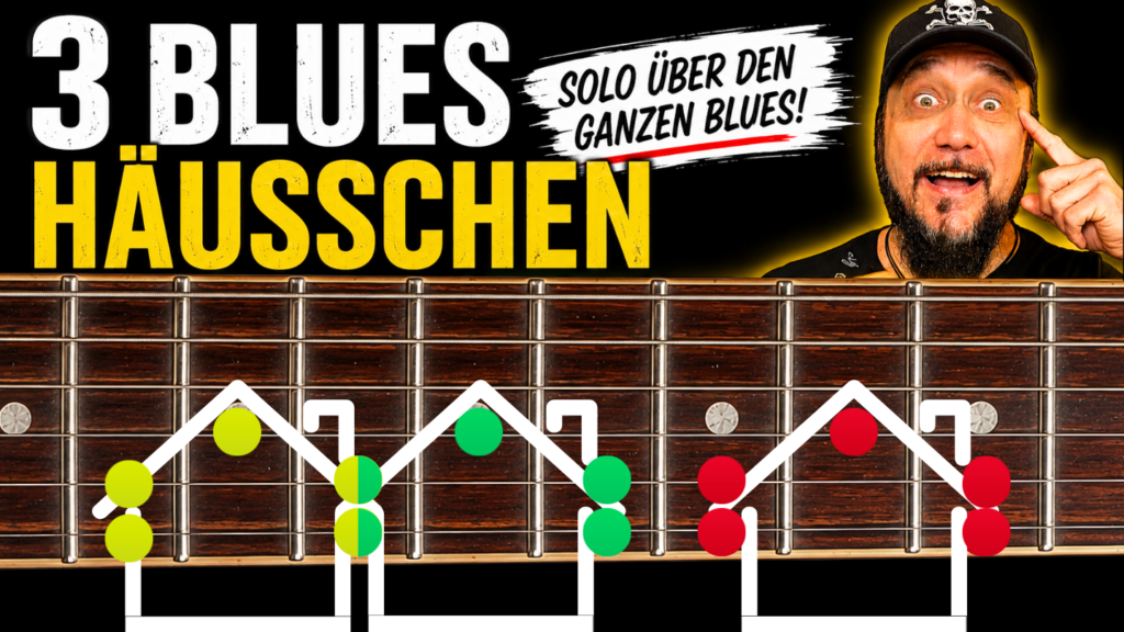 blues solo 3 positionen gitarre a dur guitar